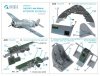 Quinta Studio QD48319 F4F-3 late 3D-Printed & coloured Interior on decal paper (Eduard) 1/48